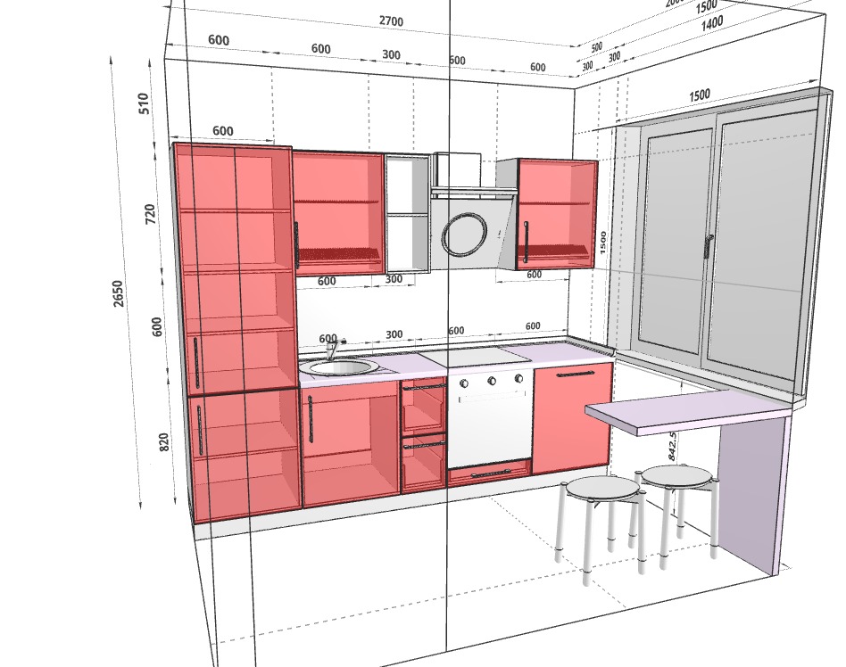 3Д Проектирование Кухни