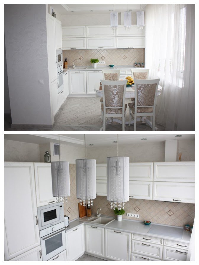 Дизайн кухни с гостинной прямоугольной формы (63 фото)