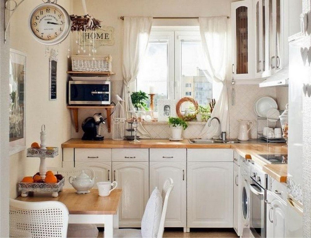 50 примеров штор на кухне в стиле прованс