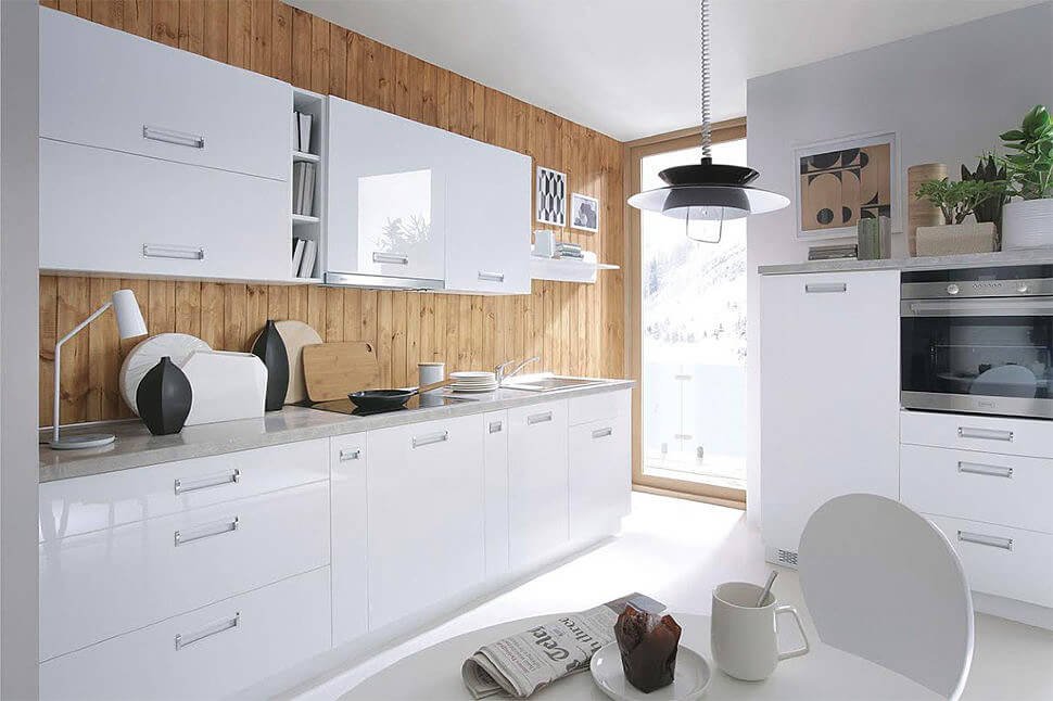 Белая кухня с деревом (25 реальных фото): примеры удачных сочетаний