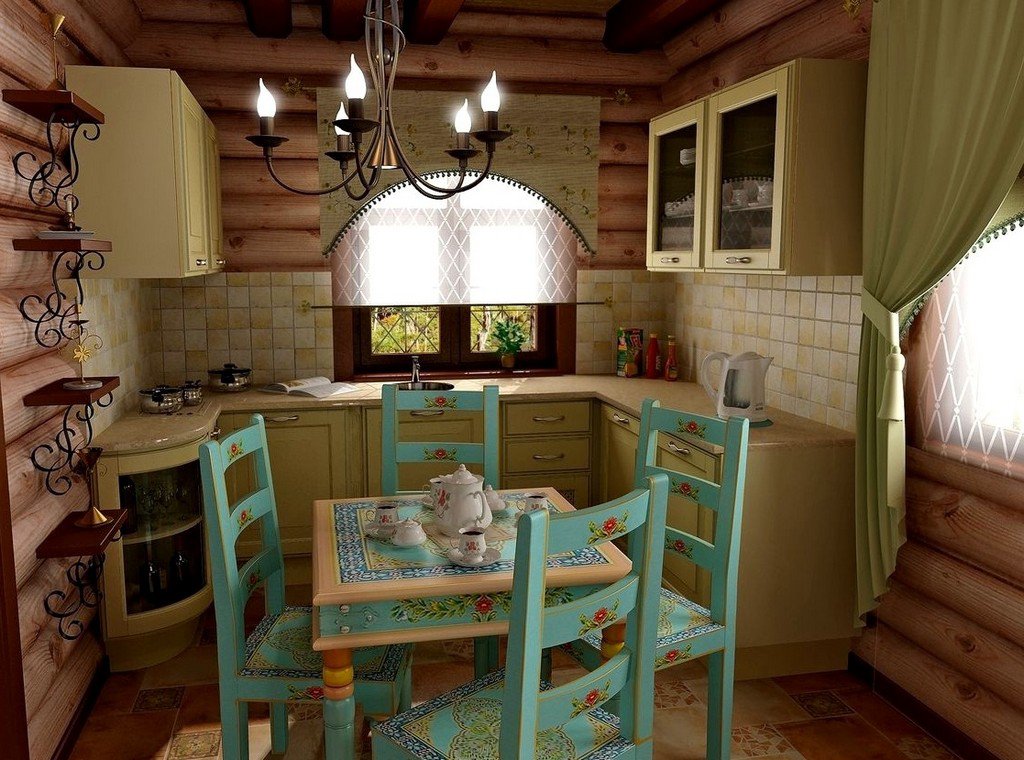 Особенности интерьер деревянной кухни в частном доме с фото-примерами