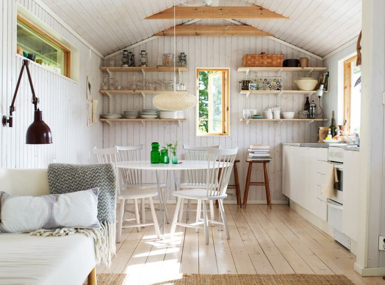 Особенности интерьер деревянной кухни в частном доме с фото-примерами